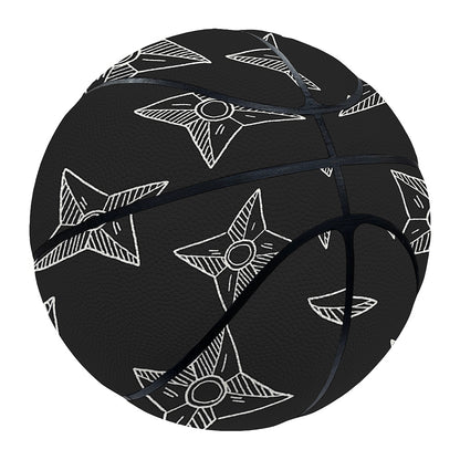 Ninja Weapon Pattern Print Basketball