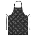 Ninja Weapon Pattern Print Bib Apron With Pocket