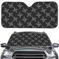 Ninja Weapon Pattern Print Car Windshield Sun Shade