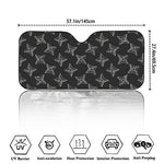 Ninja Weapon Pattern Print Car Windshield Sun Shade