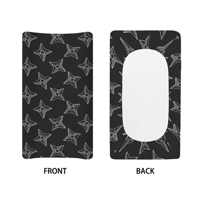 Ninja Weapon Pattern Print Changing Pad Cover