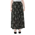 Ninja Weapon Pattern Print Chiffon Maxi Skirt