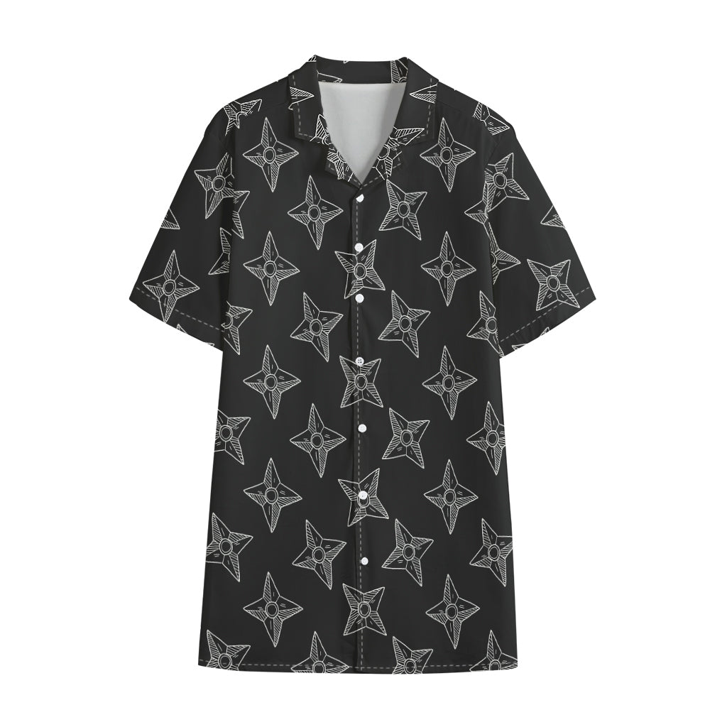 Ninja Weapon Pattern Print Cotton Hawaiian Shirt