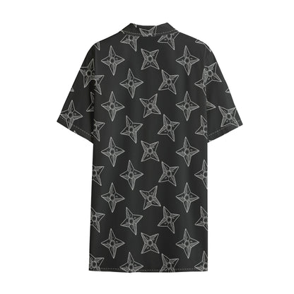 Ninja Weapon Pattern Print Cotton Hawaiian Shirt