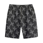 Ninja Weapon Pattern Print Cotton Shorts