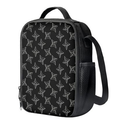 Ninja Weapon Pattern Print Crossbody Lunch Bag
