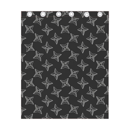 Ninja Weapon Pattern Print Curtain