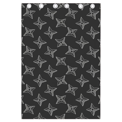 Ninja Weapon Pattern Print Curtain