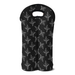 Ninja Weapon Pattern Print Double Neoprene Wine Tote