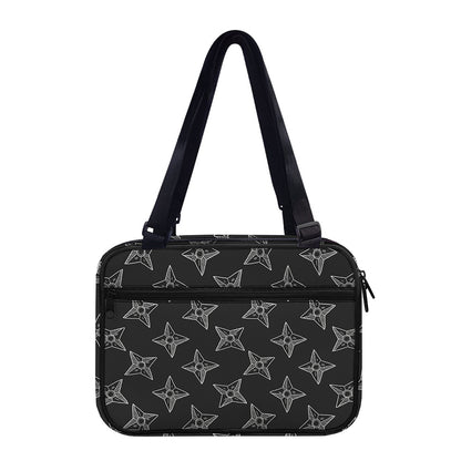 Ninja Weapon Pattern Print Double Strap Bible Bag