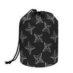 Ninja Weapon Pattern Print Drawstring Makeup Bag