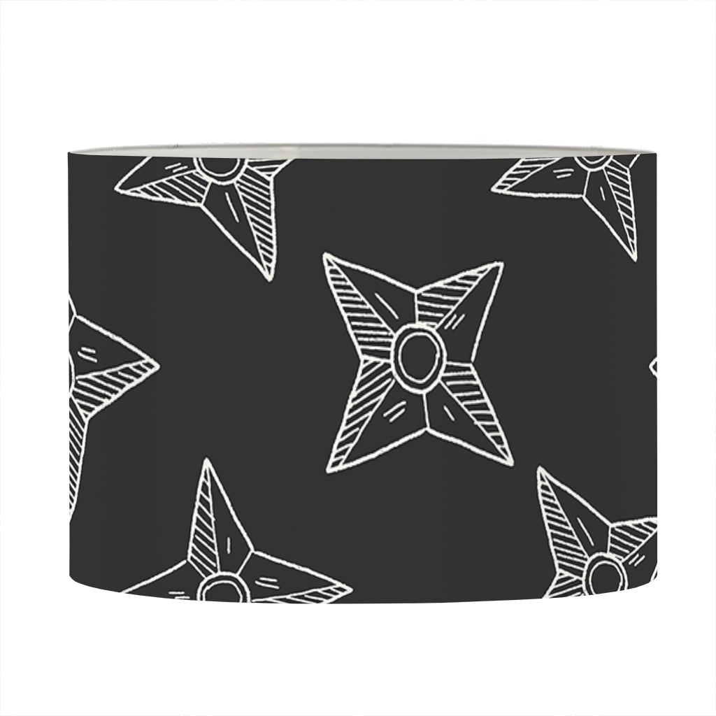 Ninja Weapon Pattern Print Drum Lamp Shade