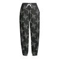 Ninja Weapon Pattern Print Fleece Lined Knit Pants