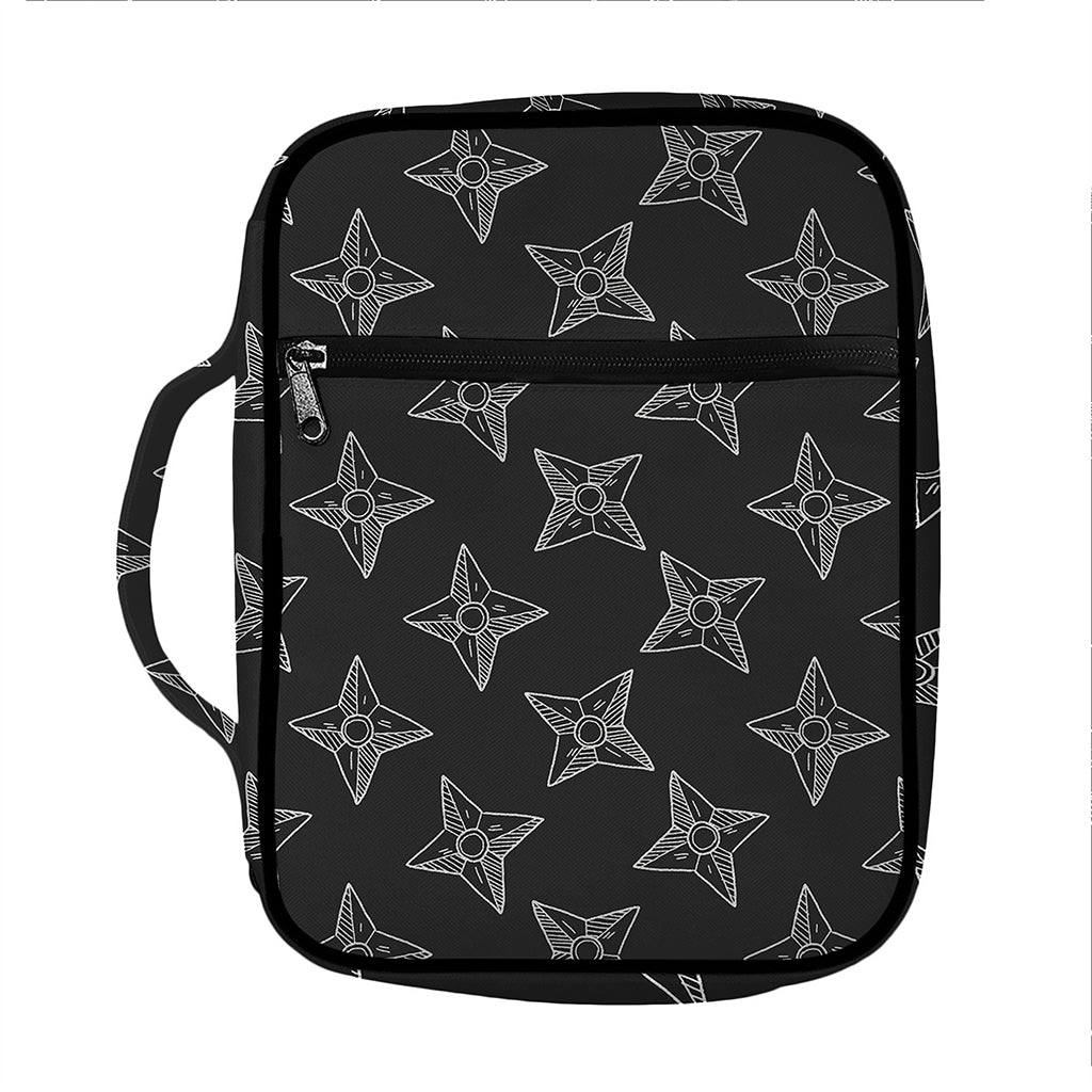 Ninja Weapon Pattern Print Front Pocket Bible Bag