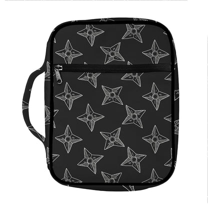 Ninja Weapon Pattern Print Front Pocket Bible Bag