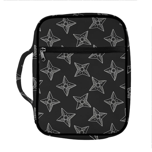 Ninja Weapon Pattern Print Front Pocket Bible Bag
