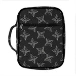 Ninja Weapon Pattern Print Front Pocket Bible Bag