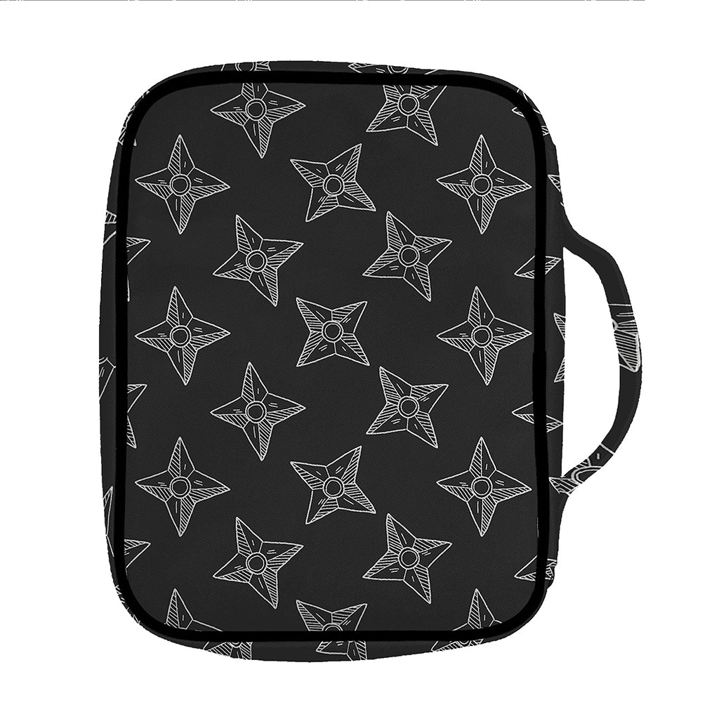 Ninja Weapon Pattern Print Front Pocket Bible Bag