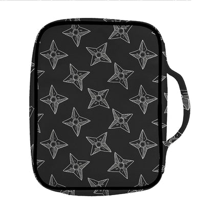 Ninja Weapon Pattern Print Front Pocket Bible Bag