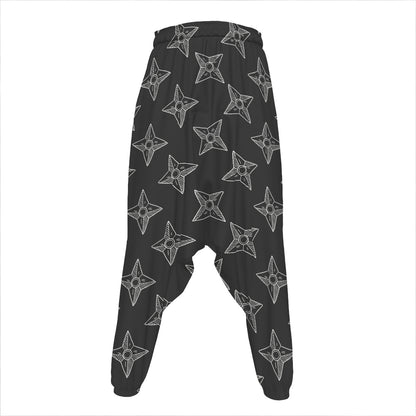 Ninja Weapon Pattern Print Hammer Pants