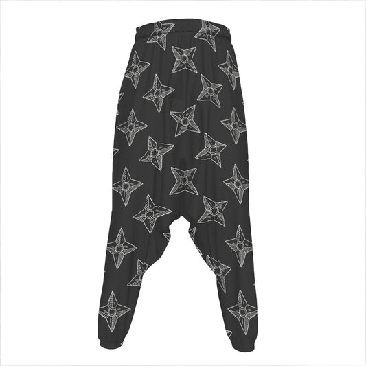 Ninja Weapon Pattern Print Hammer Pants