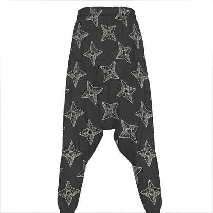 Ninja Weapon Pattern Print Hammer Pants
