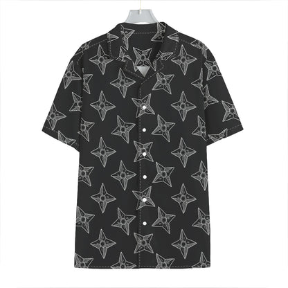 Ninja Weapon Pattern Print Hawaiian Shirt