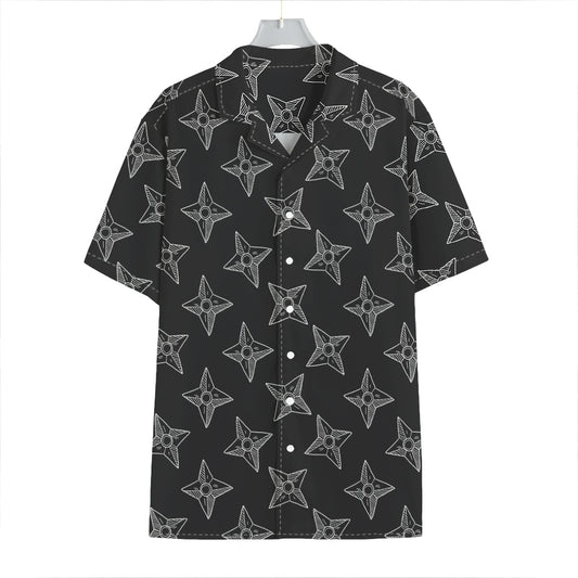 Ninja Weapon Pattern Print Hawaiian Shirt