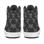 Ninja Weapon Pattern Print High Top Leather Sneakers