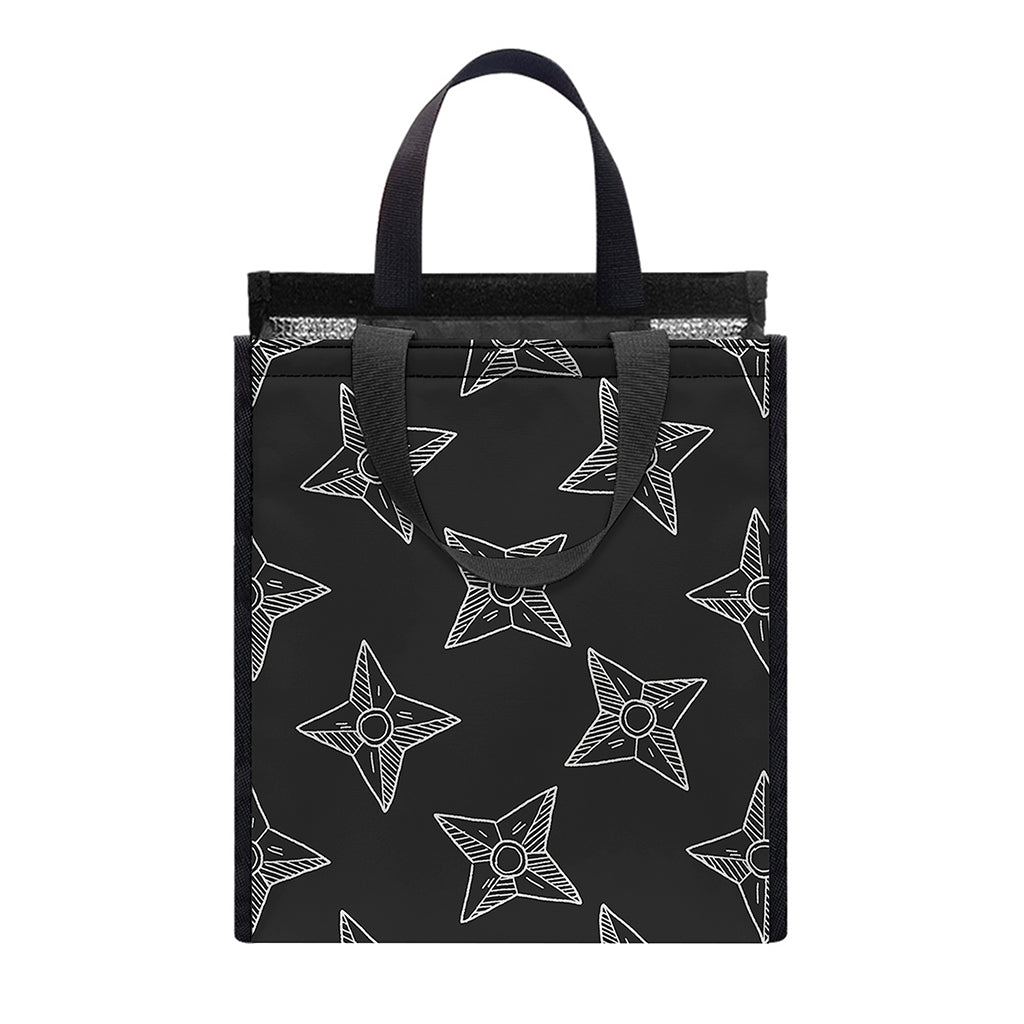 Ninja Weapon Pattern Print Insulated Lunch Tote