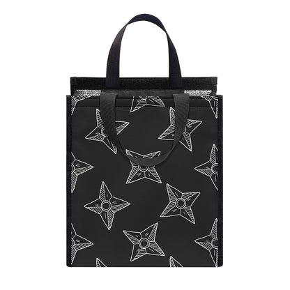 Ninja Weapon Pattern Print Insulated Lunch Tote
