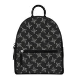 Ninja Weapon Pattern Print Leather Backpack