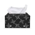 Ninja Weapon Pattern Print Leather Tissue Box Cover