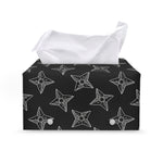 Ninja Weapon Pattern Print Leather Tissue Box Cover