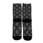 Ninja Weapon Pattern Print Long Socks