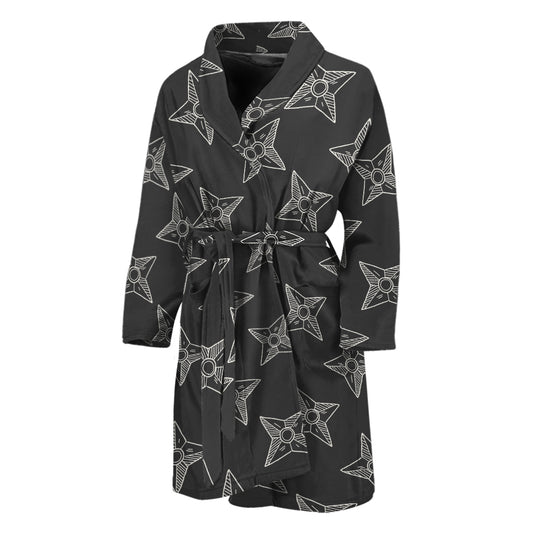 Ninja Weapon Pattern Print Men's Bathrobe