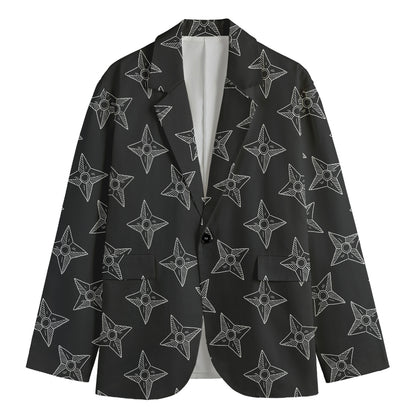 Ninja Weapon Pattern Print Men's Blazer