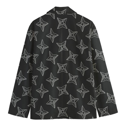 Ninja Weapon Pattern Print Men's Cotton Blazer