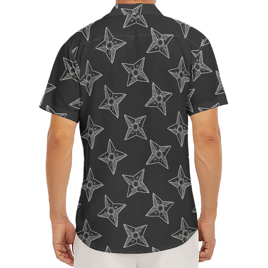 Ninja Weapon Pattern Print Men's Deep V-Neck Shirt