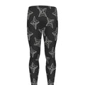 Ninja Weapon Pattern Print Men's Leggings