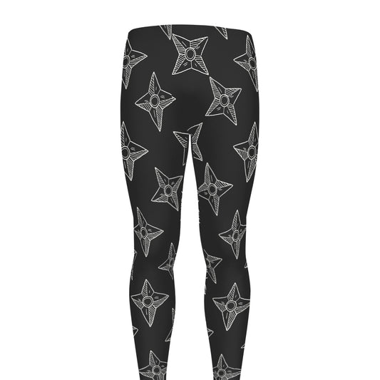 Ninja Weapon Pattern Print Men's leggings