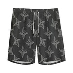 Ninja Weapon Pattern Print Men's Sports Shorts