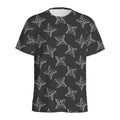 Ninja Weapon Pattern Print Men's Athletic T-Shirt