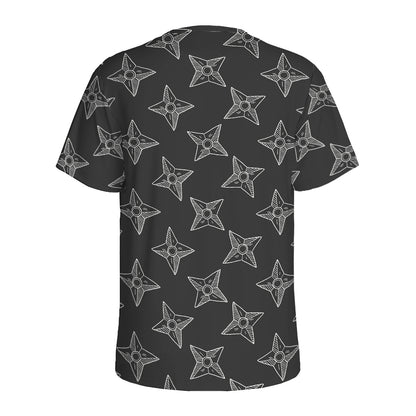 Ninja Weapon Pattern Print Men's Sports T-Shirt