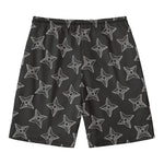 Ninja Weapon Pattern Print Men's Swim Trunks