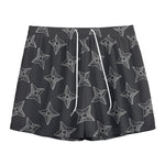 Ninja Weapon Pattern Print Mesh Shorts