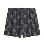 Ninja Weapon Pattern Print Mesh Shorts