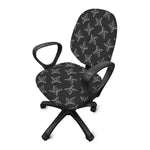 Ninja Weapon Pattern Print Office Chair Cover