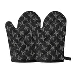 Ninja Weapon Pattern Print Oven Mitts