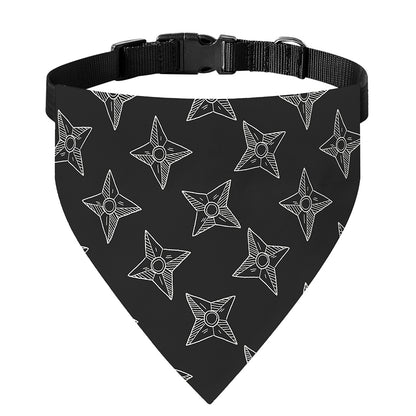 Ninja Weapon Pattern Print Over The Collar Dog Bandana